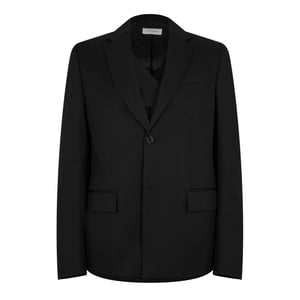 Men's Off White Ow Embroidered Blazer in Black