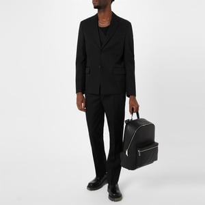 Men's Off White Ow Embroidered Blazer in Black