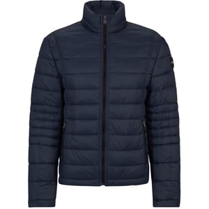 Men's Boss Solid Patterned Puffer Jacket in Dark Blue