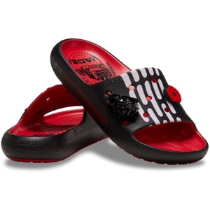 Men's Crocs D Vader Platform Slide Mules in Varsity Red