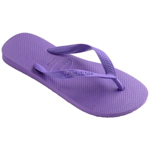 Women's Havaianas Solid Patterned Thong Toe Flip Flops in Purple