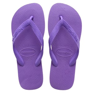 Women's Havaianas Solid Patterned Thong Toe Flip Flops in Purple