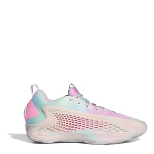 Men's adidas Anthony Edwards 1 Basketball Shoes in Wht/Ora/Pnk