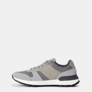 Men's Lambretta Echo 2 British Sailer Low Top Sneakers in Light Grey
