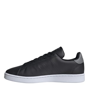 Men's adidas Advantage Lace Up Low Top Sneakers in Black/Grey Thre
