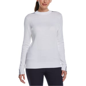 Women's Callaway Mock Neck Regular Fit Sweater in Bright White
