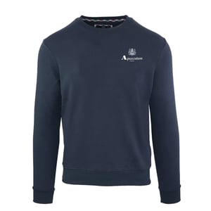 Men's Aquascutum Crew Neck Long Sleeve Regular Fit Sweatshirt in  Navy