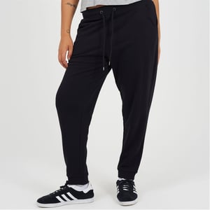 Women's Brave Soul Plus Size Solid Colour Jogging Bottoms in Black