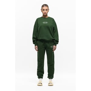 Women's Good For Nothing Oval Sweatshirt Dark Green in Green