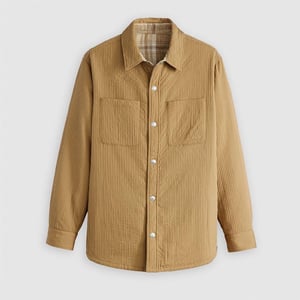 Men's Levis Bryant Snap Button Solid Patterned Overshirt in Ermine
