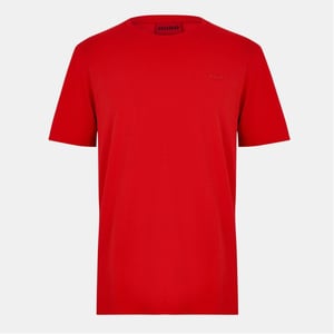 Men's Hugo Crew Neck Short Sleeve Regular Fit T-Shirt in Bright Red