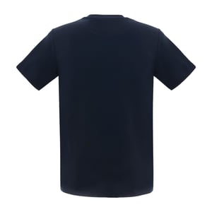 Men's Pretty Green Swirl Logo Print Regular Fit T-Shirt in Navy