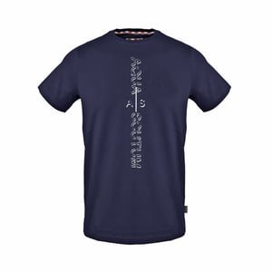 Men's Aquascutum Crew Neck Short Sleeve Jersey T-Shirt in   Navy