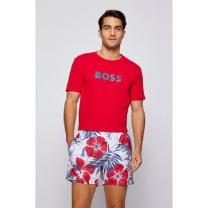 Men's Boss Hbw Logo T-Shirt, Logo Printed in Bright Red 629