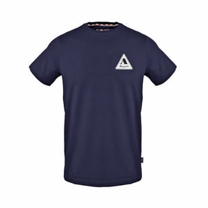Men's Aquascutum Regular Fit Crew Neck Short Sleeve T-Shirt in   Navy