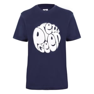 Men's Pretty Green Regular Fit Crew Neck T-Shirt in Navy