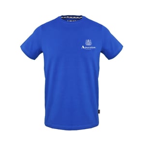 Men's Aquascutum Crew Neck Short Sleeve Jersey T-Shirt in Sky