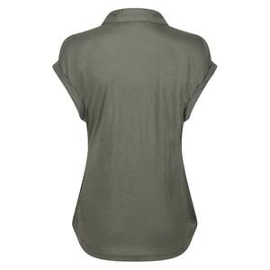 Women's Regatta Collared Neck Shirt Collar Short Sleeve Polo Shirt in FourLeafClvr
