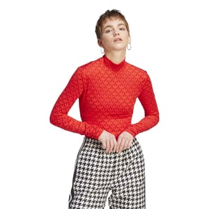 Women's adidas Originals Logo Bodysuit in Red