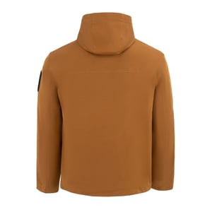 Men's Firetrap Windproof Hooded Long Sleeve Windbreaker in Brown