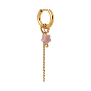 Label Kiki K.sh.330.1 chain pink star hoop