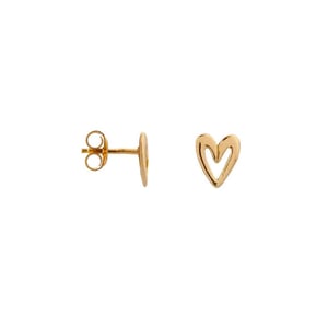 Label Kiki K.z.103.1 drawn heart studs