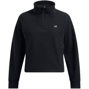 Women's Under Armour Zip Neck Long Sleeve Sweatshirt in Black
