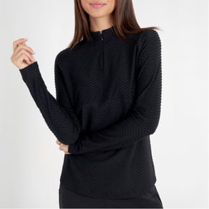 Women's Calvin Klein Golf Regular Fit Raglan Sleeve Sweatshirt in Black