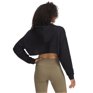 Women's Under Armour Hooded Neck Drop Shoulder Long Sleeve Sweatshirt in Black