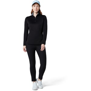 Women's Callaway Zipped Pocket Funnel Neck Raglan Sleeve Sweatshirt in Caviar