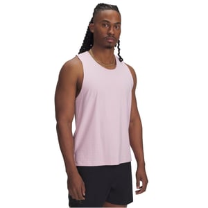 Men's Under Armour Launch Scoop Neck Sleeveless Vest in Pink
