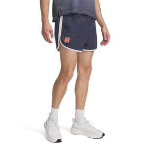 Men's Under Armour Run 96 Running Shorts with Curved Hem in Grey
