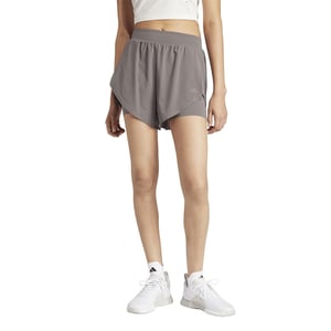 Women's adidas Hiit Regular Fit 2 in 1 Fitness Shorts in Charcoal