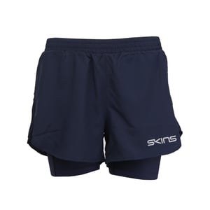 Women's Skins Superpose SR3 Running Shorts in Navy
