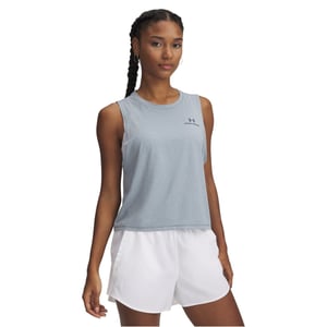 Women's Under Armour Vanish Sleeveless Crew Neck Tank Vest in Gray
