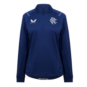 Women's Castore Rangers FC Zip Neck Regular Fit Sweatshirt in Navy