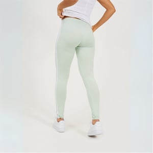 Women's Brave Soul Leggings With Stripe Detail in Mint/Wht Stripe