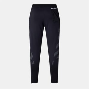 Men's Off White Solid Patterned Slim Sweatpants in Black/White