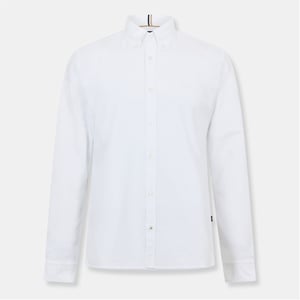 Men's Boss Plain Long Sleeve Shirt in White