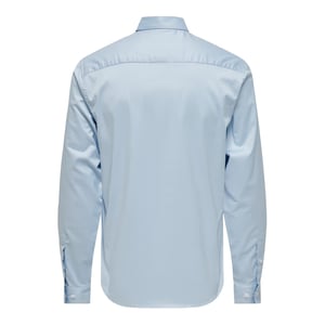 Men's Only Regular Fit Long Sleeve Point Collar Shirt in Cashmere Blue