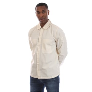 Men's Boss Collared Neck Long Sleeve Regular Fit Shirt in Open Yellow