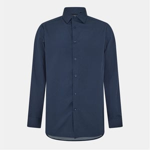 Men's Scotch and Soda Pattern Long Sleeve Shirt Collar Shirt in Navy