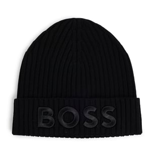 Accessories Boss Logo Emed Lara Beanie in Black