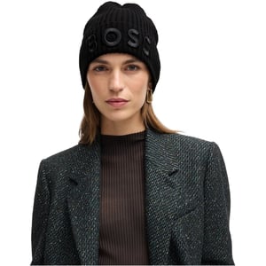 Accessories Boss Logo Emed Lara Beanie in Black