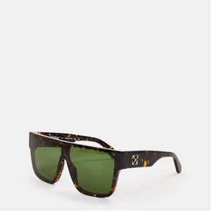 Accessories Off White Syracuse Square Full Rim Sunglasses in Havana/Green