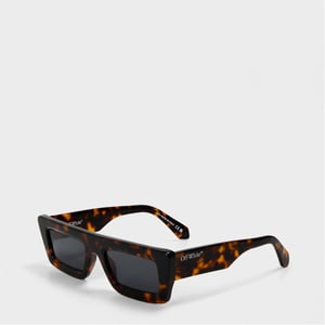 Accessories Off White Ontario Square Full Rim Sunglasses in Havana/Grey