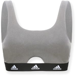 Women's adidas Active Comfort Cotton Scoop Bralette in Heather Grey