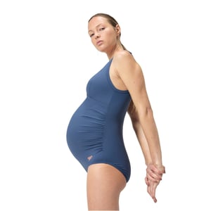 Women's Speedo Maternity U-Back One Piece Swimsuit in Blue