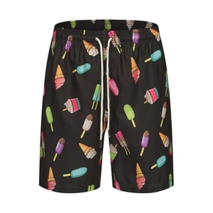 Men's Hot Tuna Regular Fit Graphic Print Swim Shorts in Black