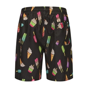 Men's Hot Tuna Regular Fit Graphic Print Swim Shorts in Black